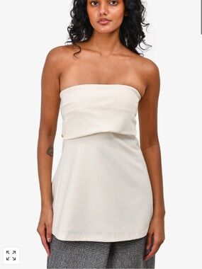 Toteme wool crepe band tube top